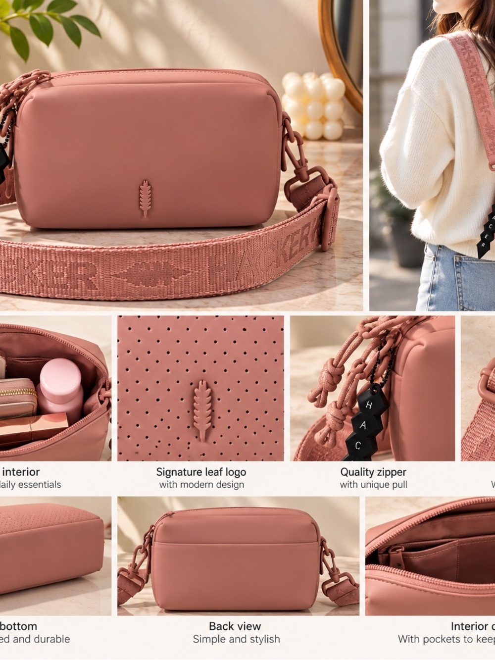 Crossbody Bag - Dusty Rose
